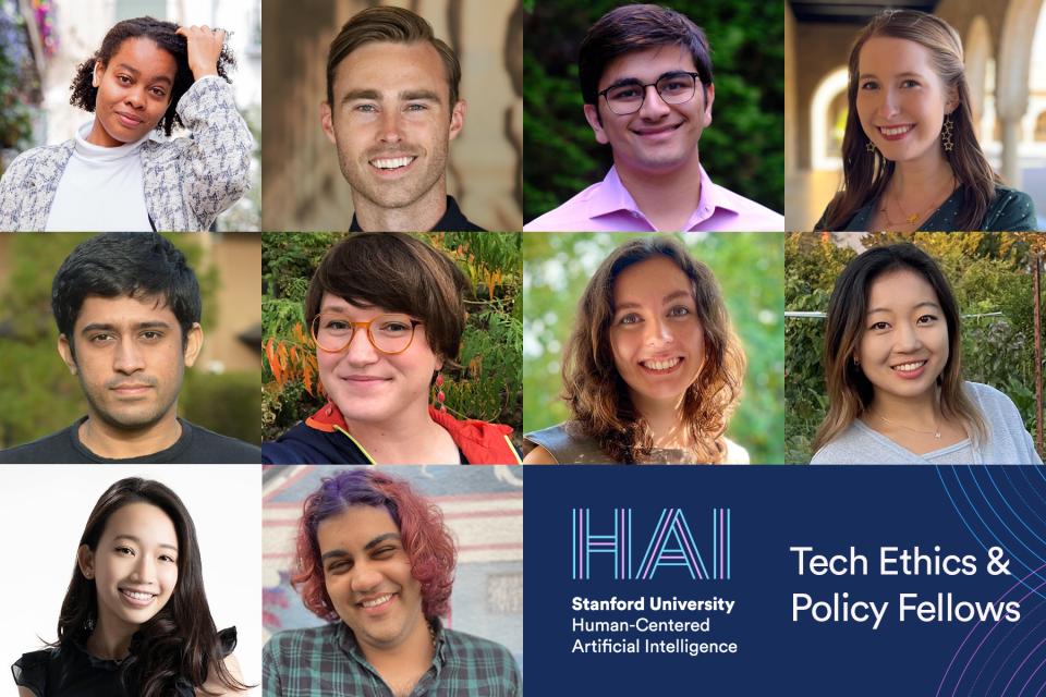 A grid of photos of the Tech Ethics and Policy Fellows