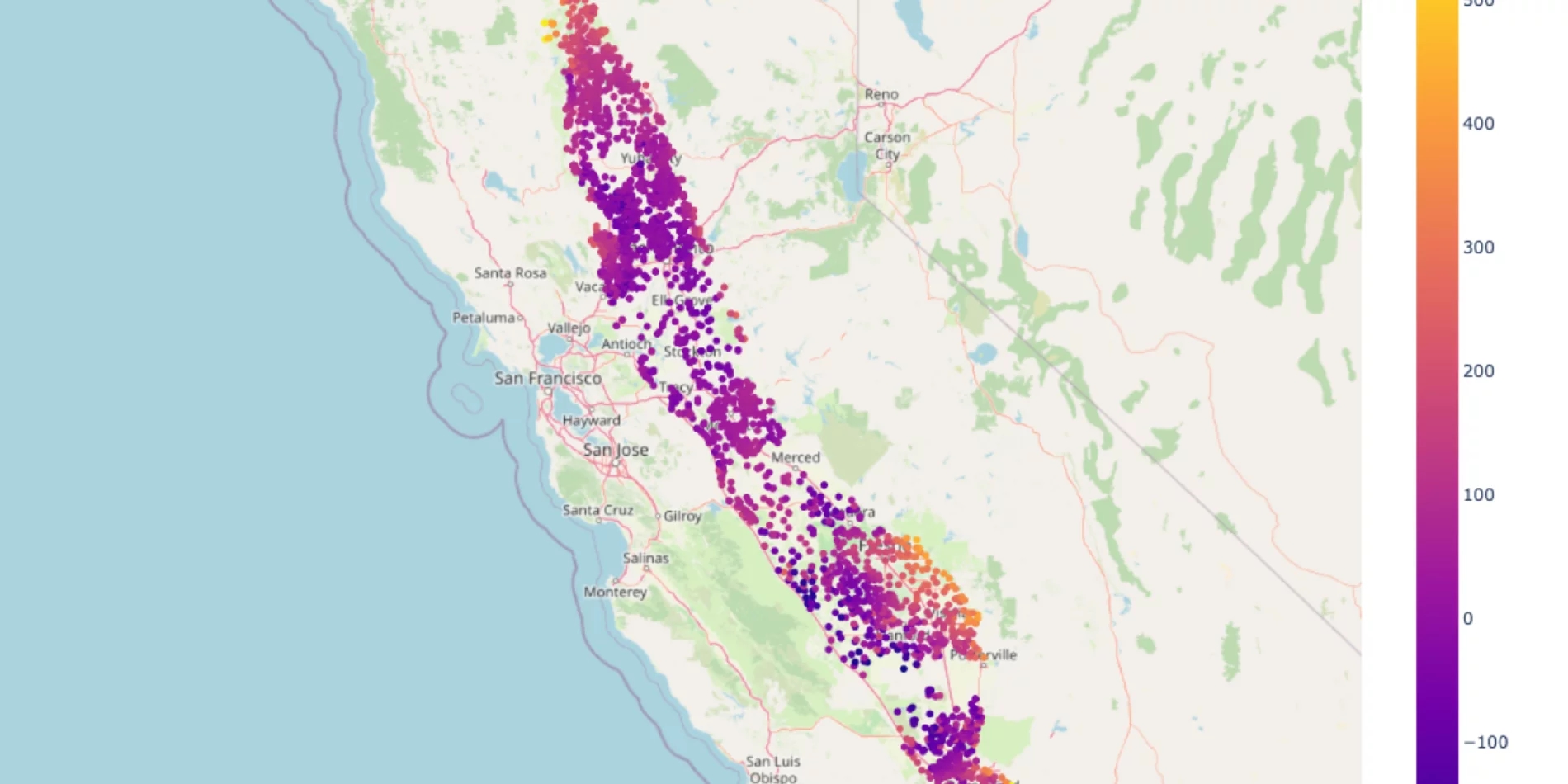 Geographic data of San Jose