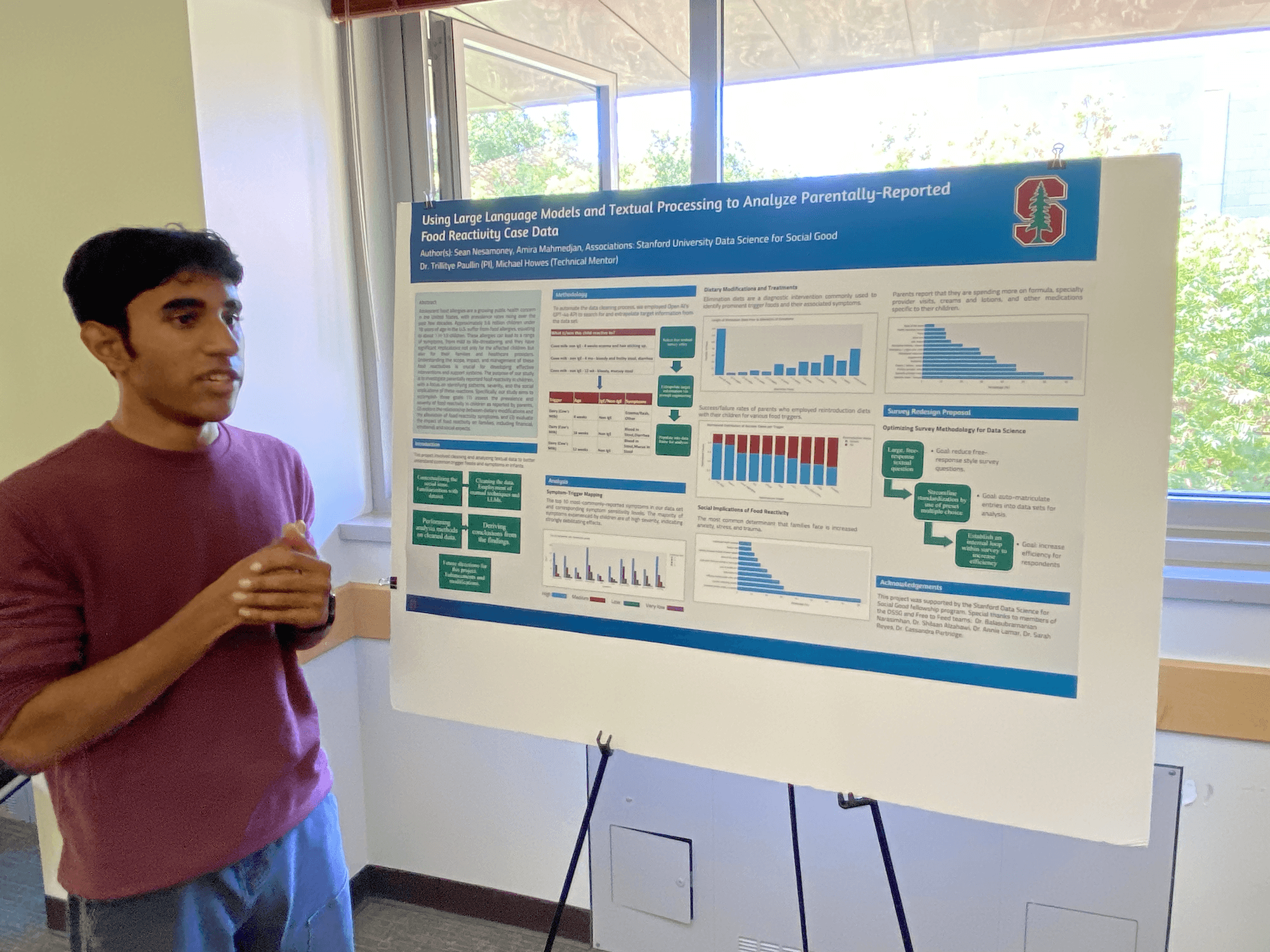 DSSG Sean presenting his poster