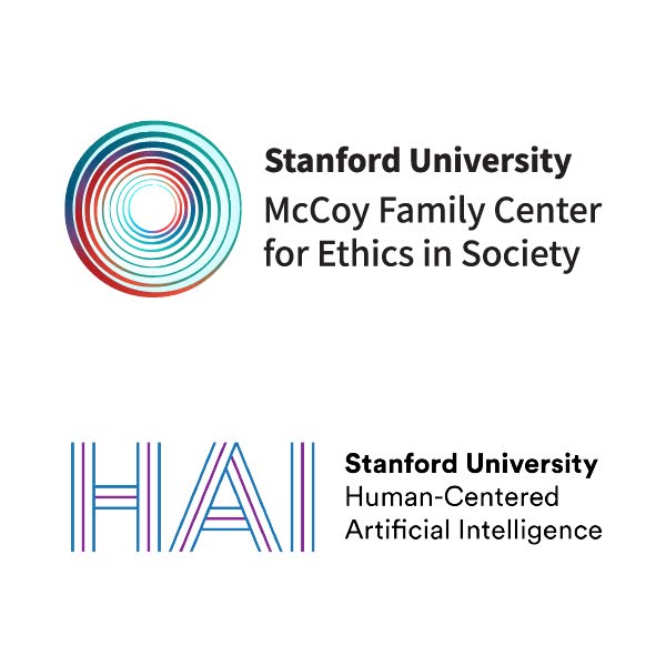 McCoy family center for ethics in society and HAI logos